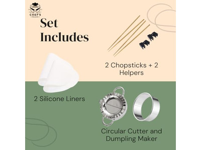 Cestello per Cottura a Vapore in Bambù a 2 Strati per Dumpling