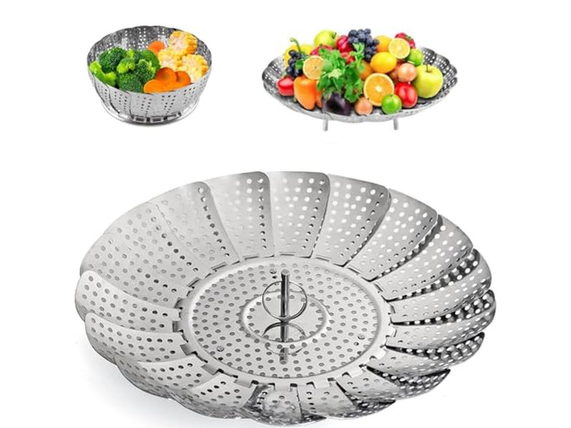 Pentola per Momo in Alluminio per Alimenti Cestello per Cottura a Vapore in Bambù