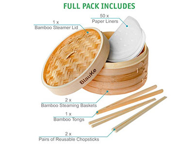 Inserti per Pentole Grandi da Fabbrica Cestello per Cottura a Vapore in Bambù