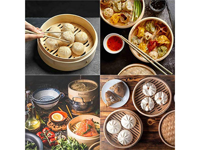 Inserti per Pentole Grandi da Fabbrica Cestello per Cottura a Vapore in Bambù