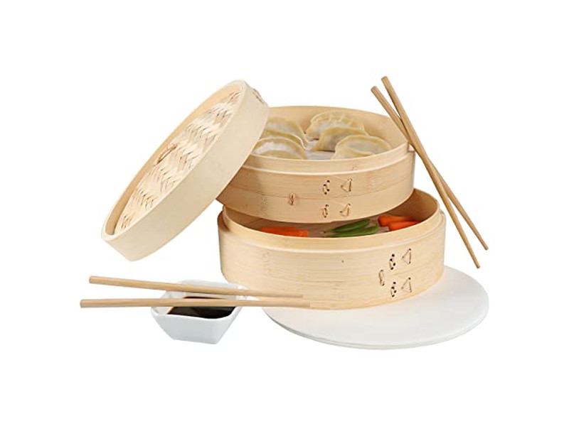 Vaporizzatore Giapponese in Bambù Cestello per Cottura a Vapore in Bambù