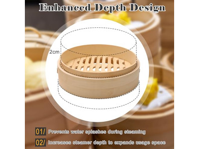 Cestello per Cottura a Vapore in Bambù per Panini al Vapore