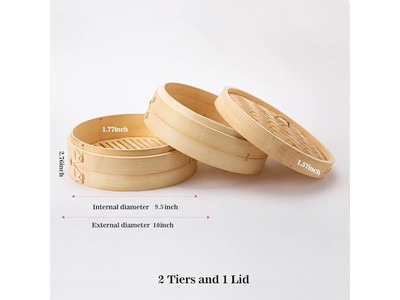 Cestello per Cottura a Vapore in Bambù per Vaporiere