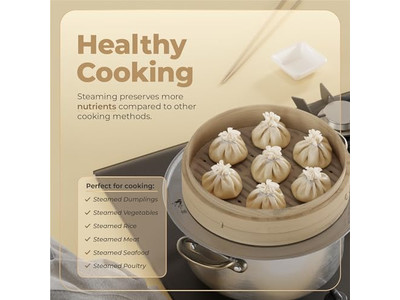 Cestello per Cottura a Vapore in Bambù per Vaporiere in Legno