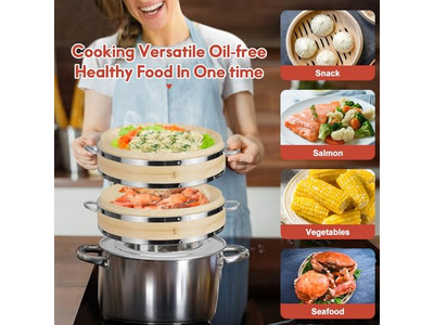 Cestello per Cottura a Vapore in Bambù Stremaer Bomboo