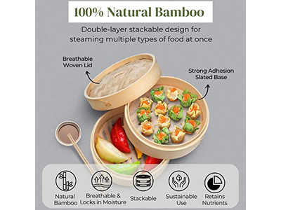 Cestelli per Cottura a Vapore in Bambù